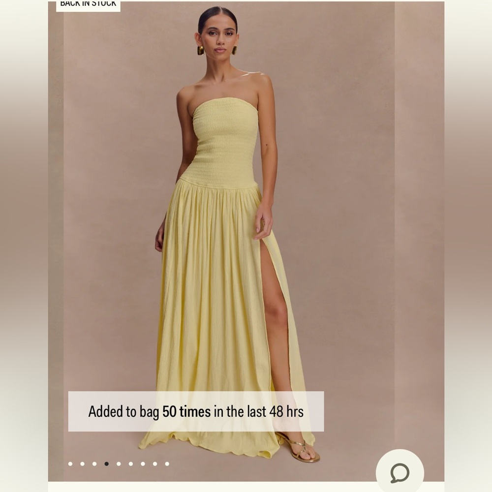 Meshki Maureen Cotton Shirring Maxi Dress (XXS, NWT)